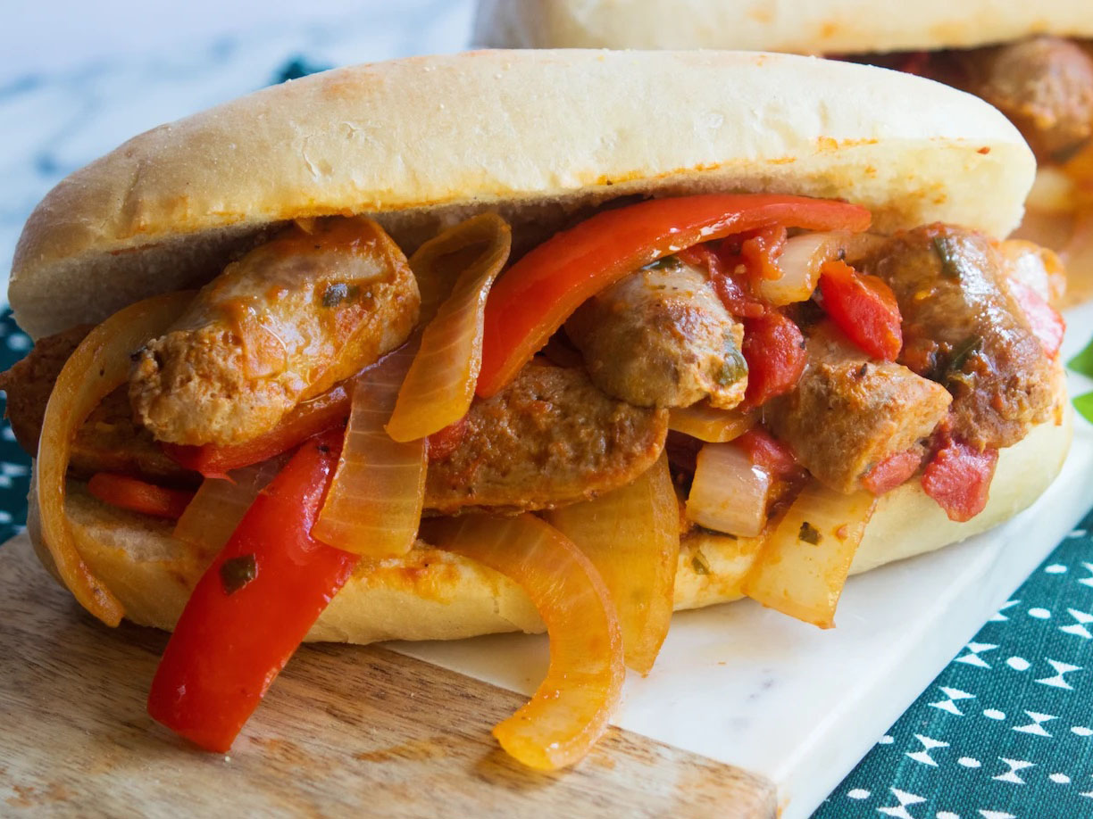 sausage and peppers sub
